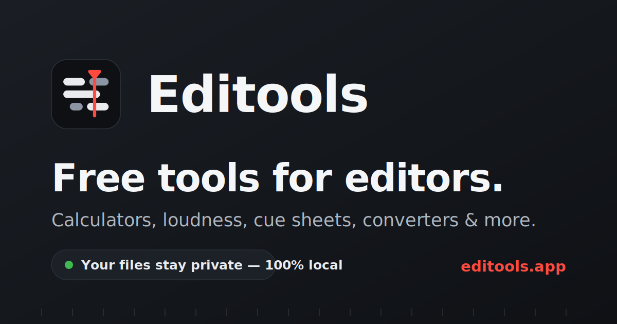 Check Video Codec & Metadata — Media Inspector | Editools